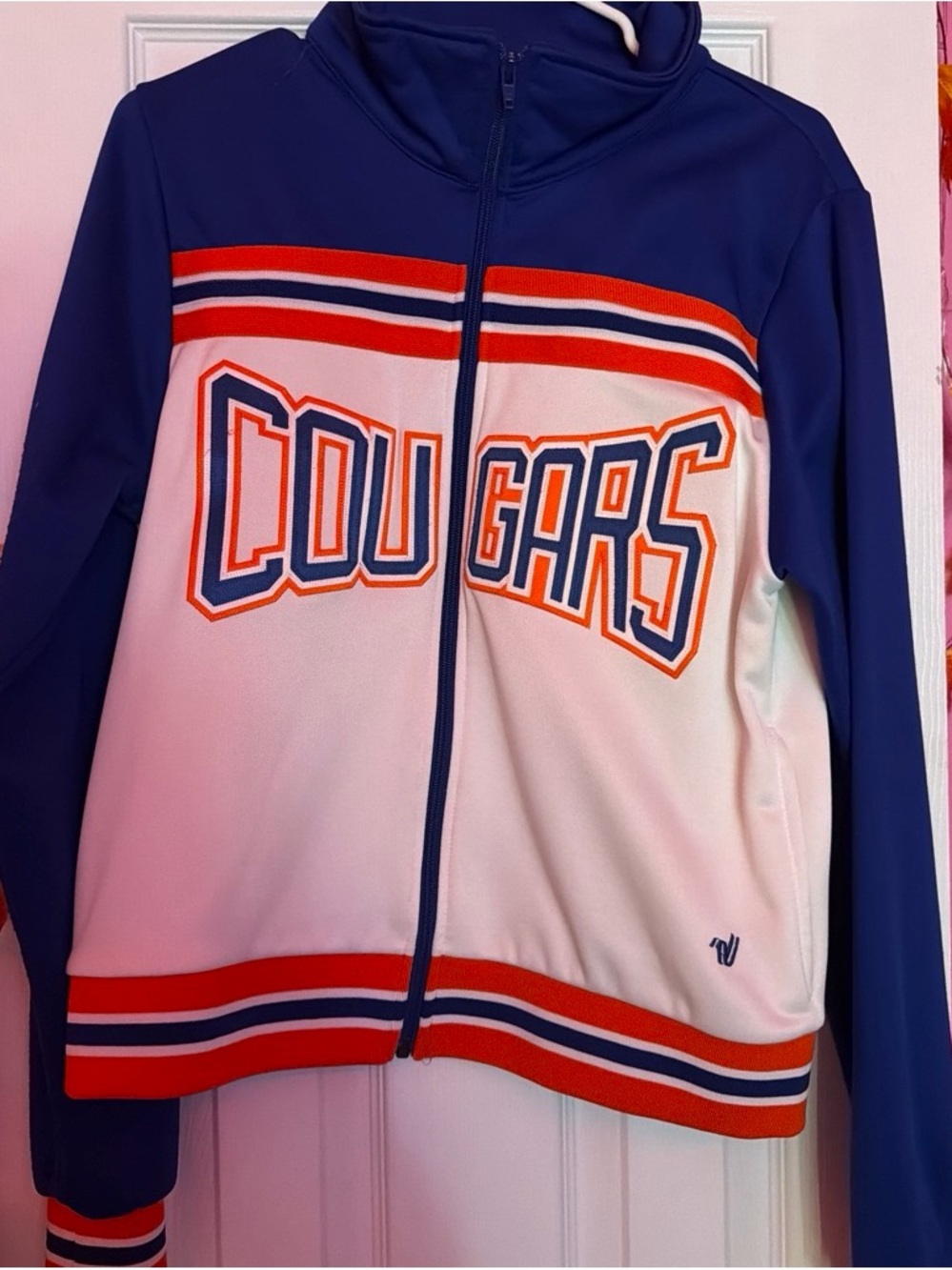 Varsity Cougars Zip-Up Jacket - Blue, White & Orange